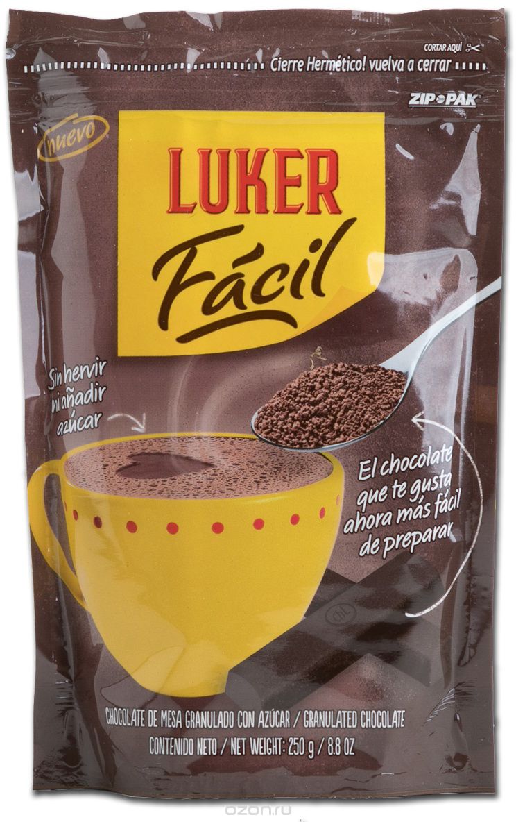 Luker Facil / Люкер Фасиль, горячий шоколад, пакет 250 грамм, Колумбия