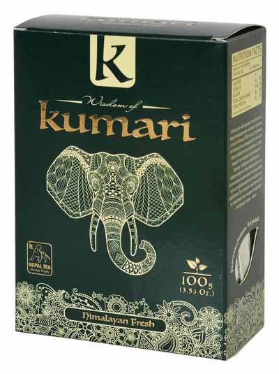 Kumari Himalayan Fresh зеленый крупнолистовой, сорт высший, 100 гр, Непал