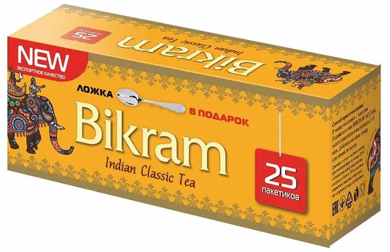 Bikram / Бикрам черный пакетированный чай 25 шт*2 гр., Индия