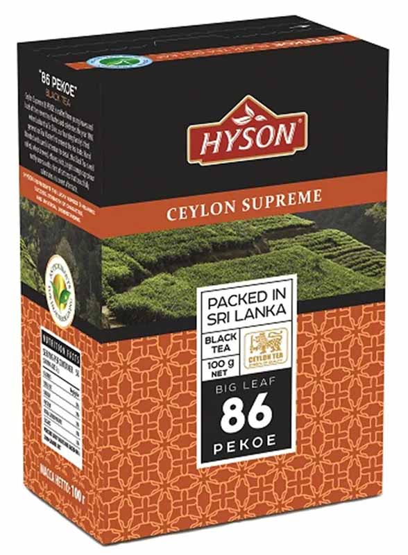 Hyson PEKOE 86 / Хайсон ПЕКОЕ 86 черный крупнолистовой чай, 100 гр., Цейлон