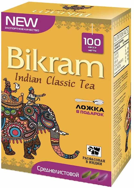 Bikram TGBOP / Бикрам ТГБОП черный среднелистовой чай, 100 грамм, Индия
