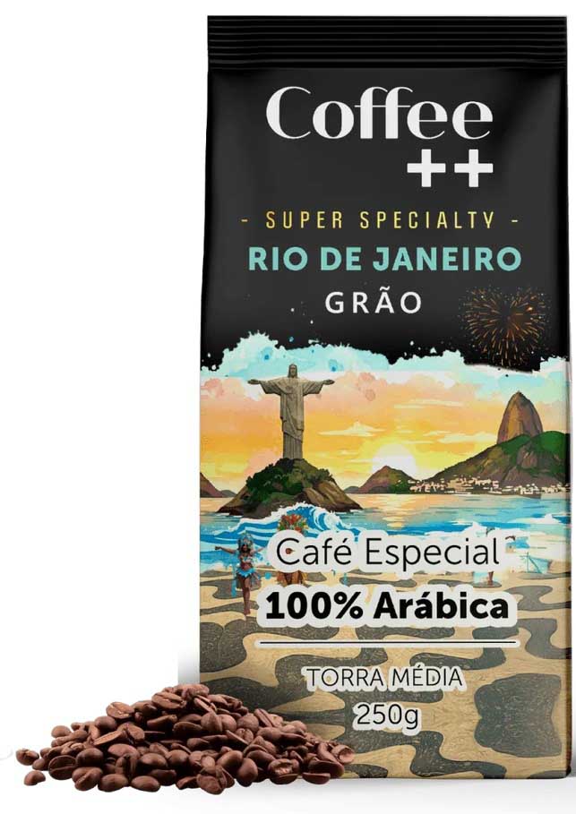 Coffee ++ Rio de Janeiro/ Кофе++ Рио-де-Жанейро, в зернах, пакет 250 грамм, Бразилия