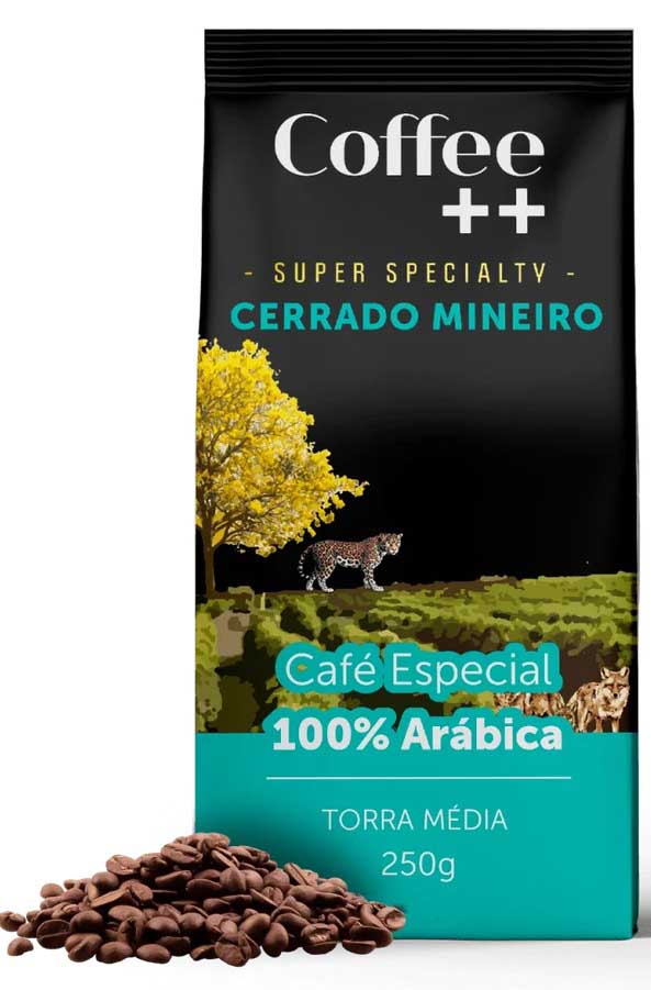 Coffee ++ Cerrado Mineiro/Кофе++ Серрадо Минейро, в зернах, пакет 250 грамм, Бразилия