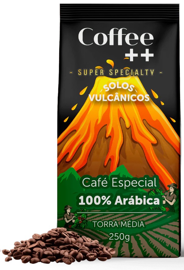 Coffee ++ Solos Vulcanicos/Кофе++ Солос Вулканикос, в зернах, пакет 250 грамм, Бразилия