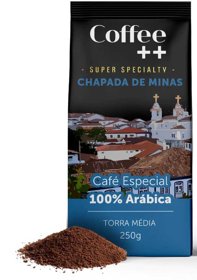 Coffee ++ Chapada De Minas/Кофе++ Чапада де Минас, молотый, пакет 250 грамм, Бразилия
