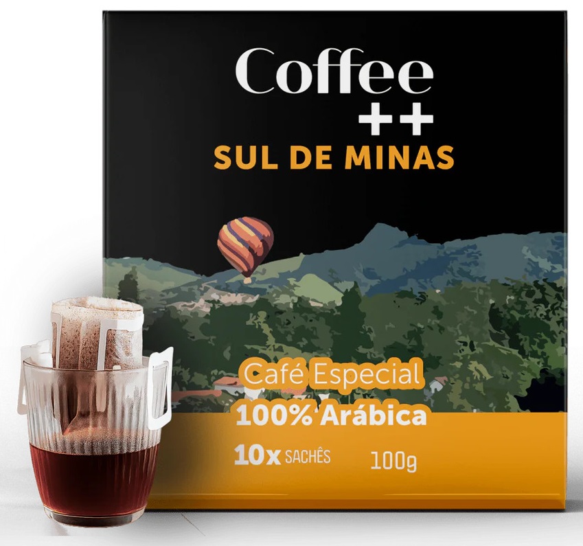 Coffee ++ Sul de Minas/ Кофе++ Сул де Минас, молотый в фильтр-пакетах 10*10 грамм, Бразилия