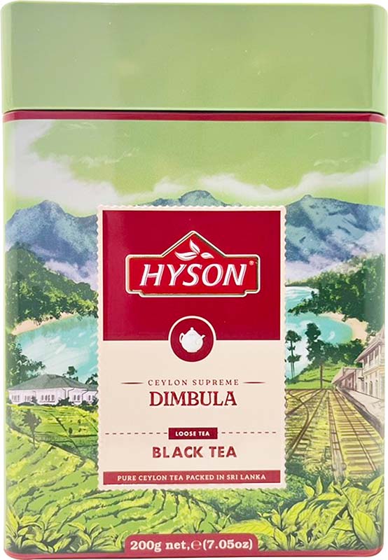Hyson DIMBULA / Хайсон ДИМБУЛА черный крупнолистовой чай, 200 гр., жестяная банка, Цейлон