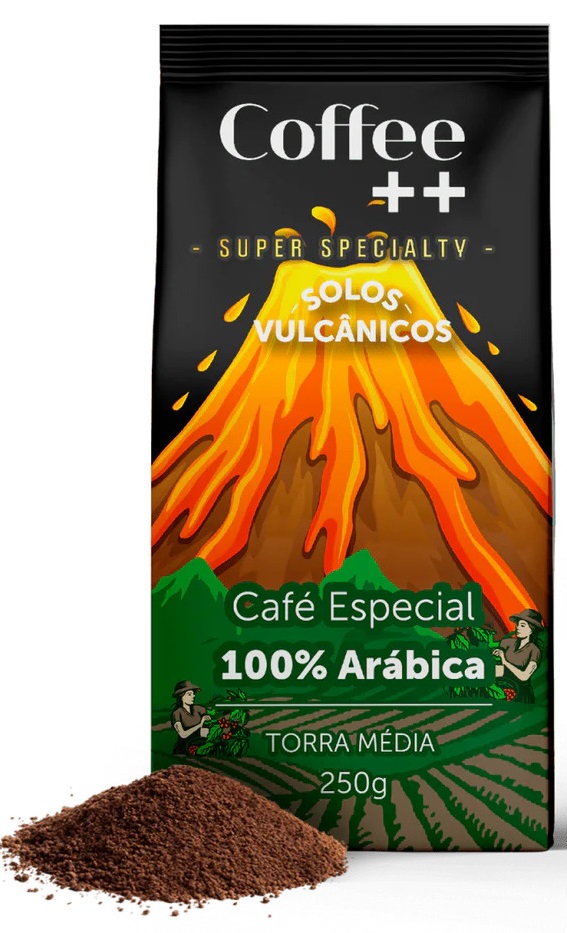 Coffee ++ Solos Vulcanicos/Кофе++ Солос Вулканикос, молотый, пакет 250 грамм, Бразилия