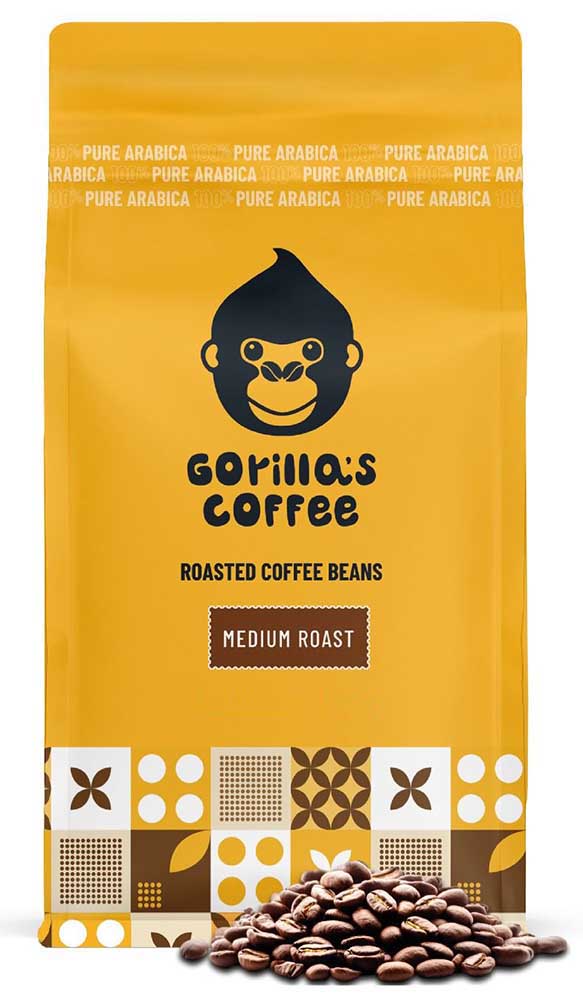 Gorillas Coffee / Гориллас Кофе кофе в зернах средняя обжарка, пакет 250 гр., Руанда