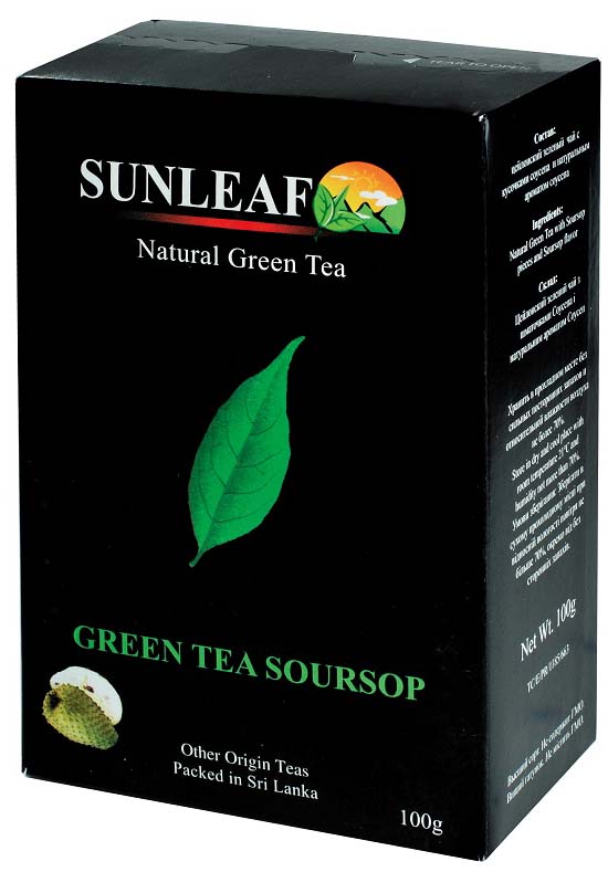 Чай Sunleaf / Санлиф Саусеп зеленый крупнолистовой c саусепом, 100г, Шри-Ланка