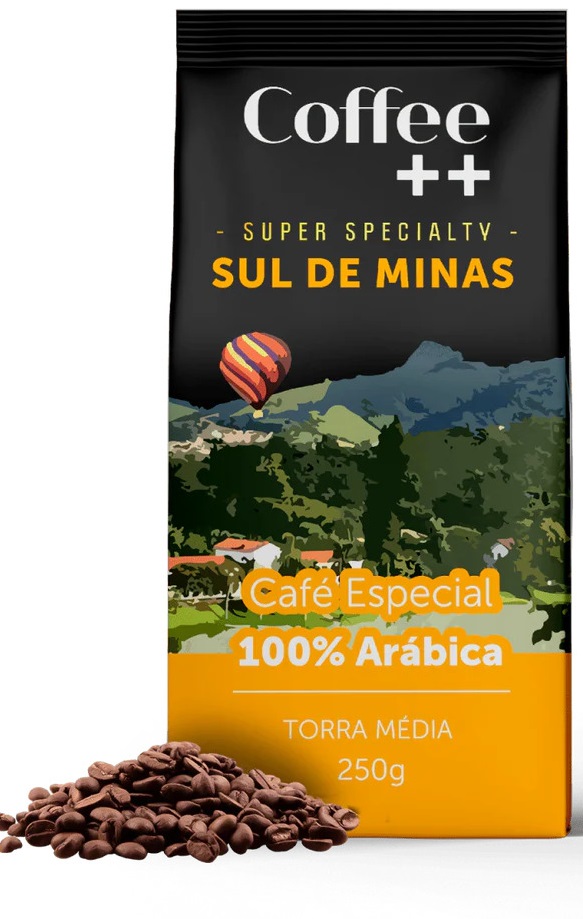 Coffee ++ Sul De Minas/Кофе++ Сул де Минас, в зернах, пакет 250 грамм, Бразилия